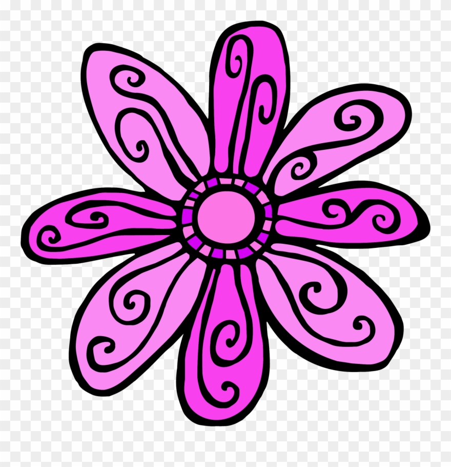 I Provide Services Through - Funky Purple Flower Clipart - Png Download