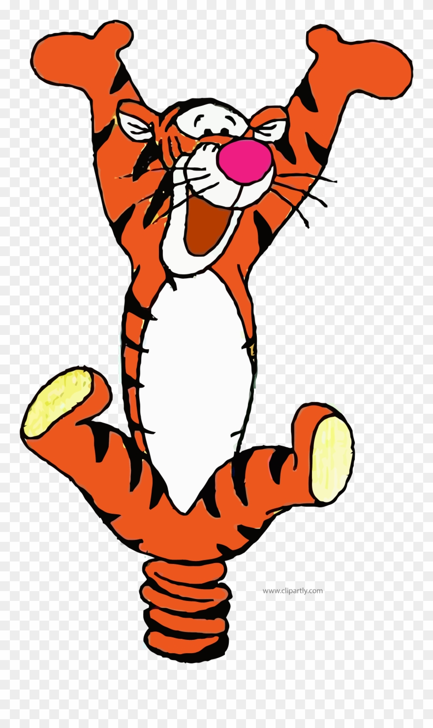 Disney Clipart Tigger - Winnie The Pooh Tigger Cartoon - Png Download