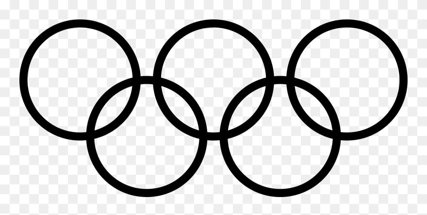 File Olympic Rings Icon Svg Wikimedia Commons Clip - Olympic Rings White Vector - Png Download