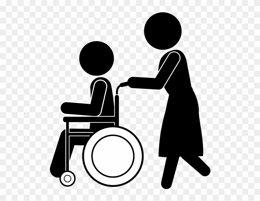 Clip Art Free Library Nursing Care Helper Old Man Home - Nursing Home Clipart Black And White - Png Download