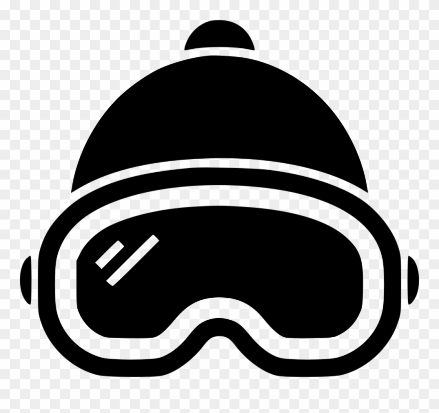 Png Free Library Skiier Snowboarding Goggles And Beanie - Snowboarding Icon Clipart