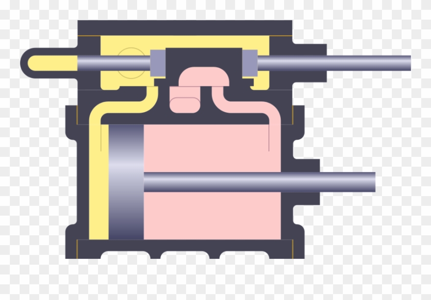 Vector Steam Animated - Maszyna Parowa Schemat Clipart