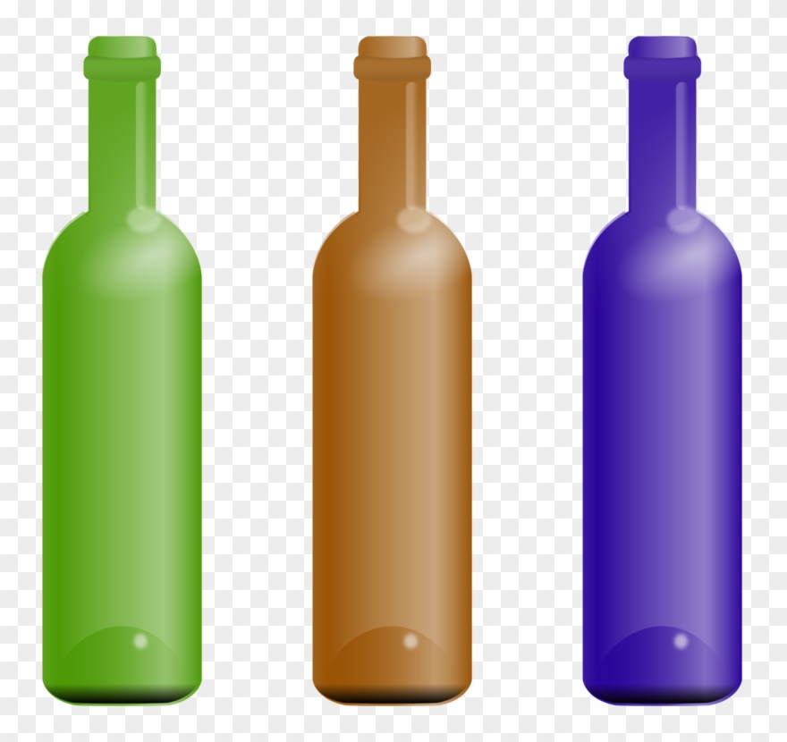 Glass Bottle Plastic Bottle - Glass Bottles Clip Art - Png Download