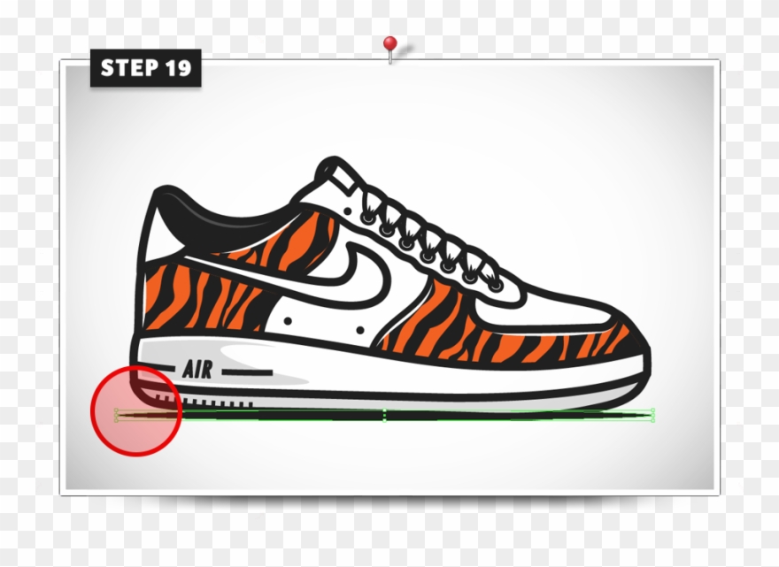 Musketon Tutorial - Nike Sneaker Cartoon Drawing Clipart