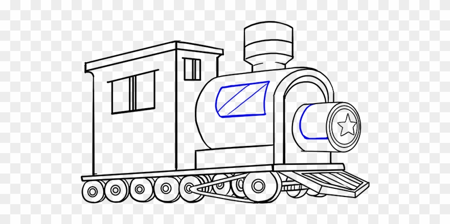 How To Draw A Train In A Few Easy Steps Easy Drawing - Drawing Clipart