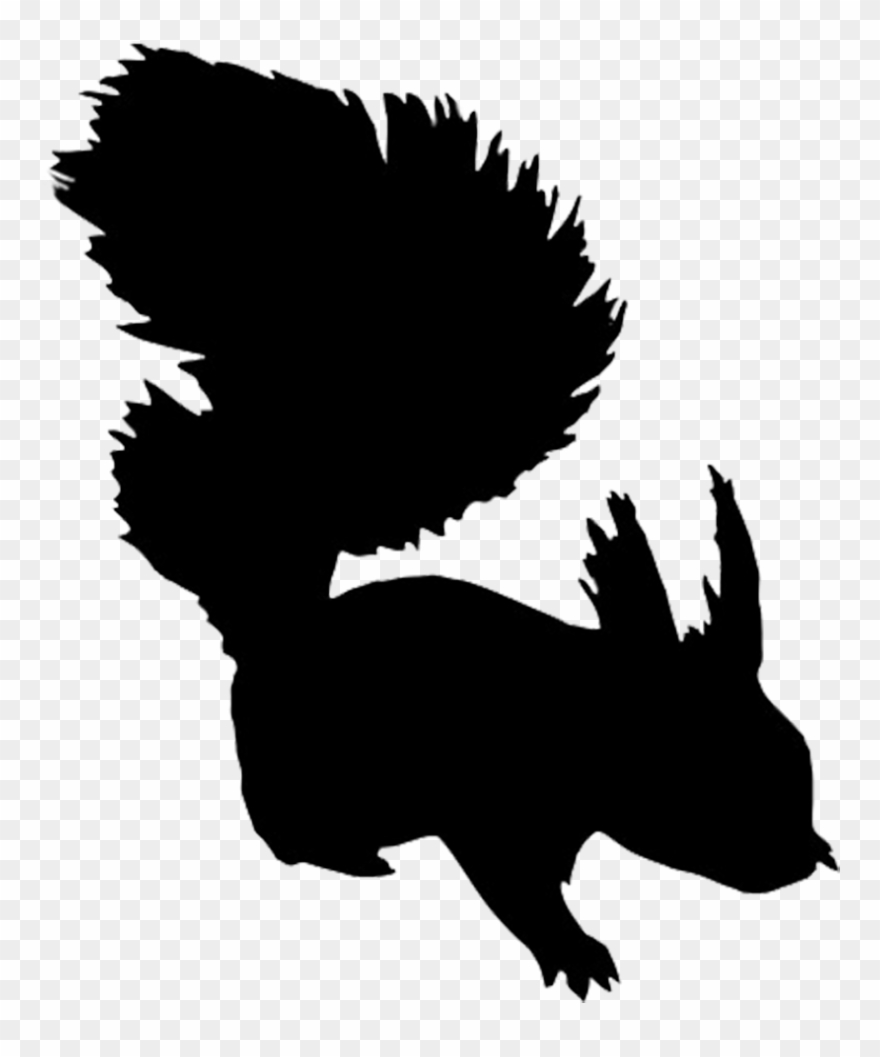 Animal Silhouette, Silhouette Clip Art - Squirrel Clip Art Vector - Png Download