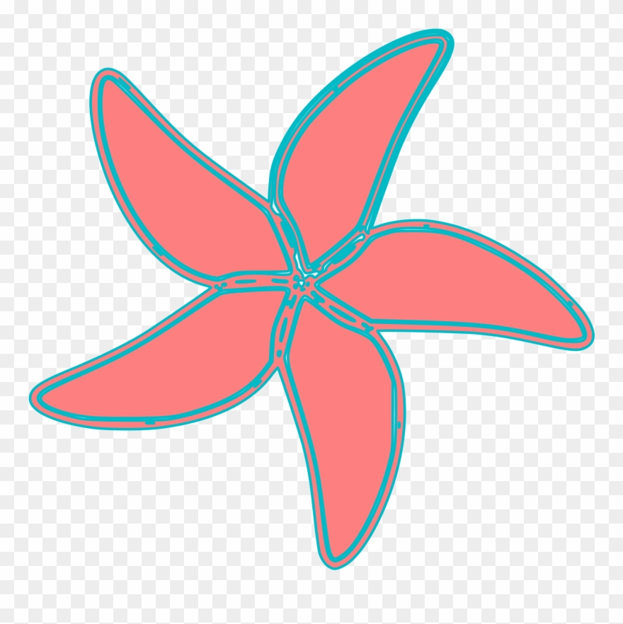 Starfish - Tropical - Clipart - Starfish Clipart Simple - Png Download