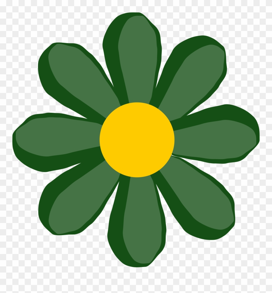 Flower Clipart Green Jpg Royalty Free Stock - Flower Clip Art - Png Download