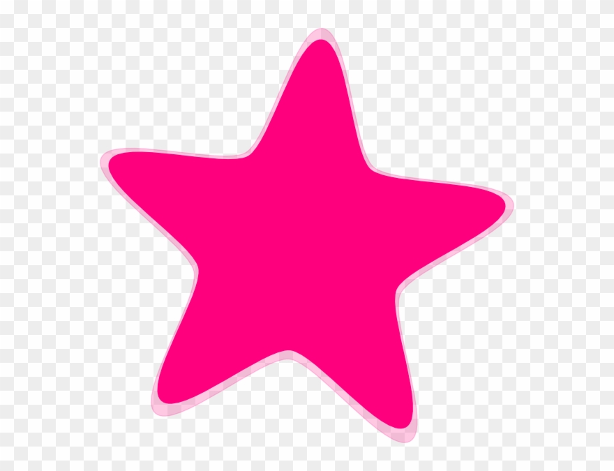 Starfish Clipart Hot Pink - Pink Star Transparent Background - Png Download