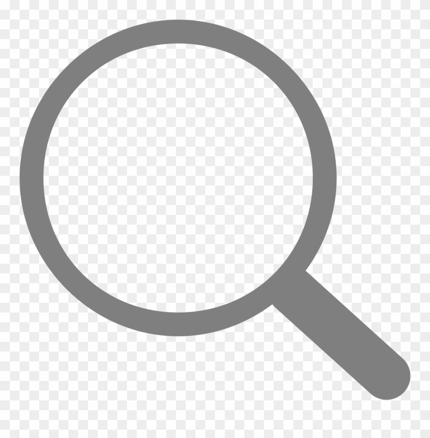 Lens Clipart Magnifier - Magnifying Glass Icon Grey - Png Download