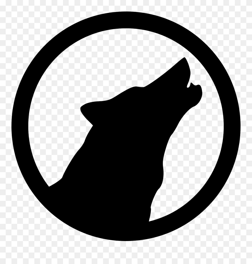 Clipart Royalty Free Download Silhouette Getdrawings - Wolf Head In Circle - Png Download