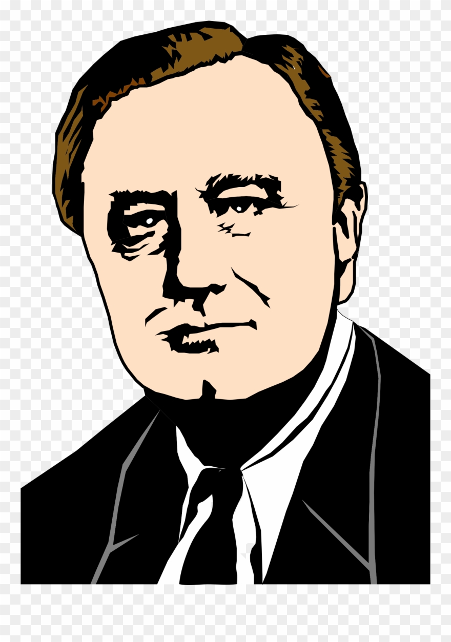 Roosevelt Cliparts - Franklin D Roosevelt Silhouette - Png Download