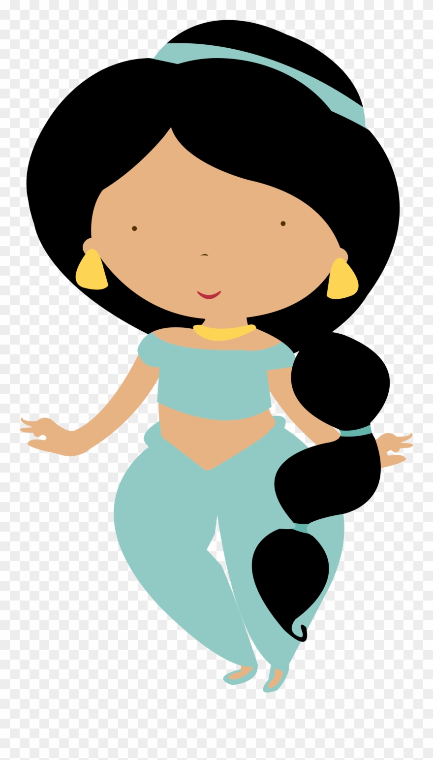 Princess Jasmine Clipart - Princess Jasmine Cut Outs - Png Download