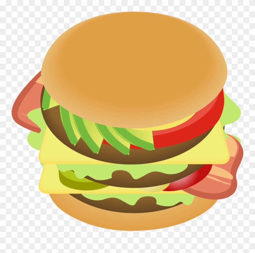 Cheeseburger Hamburger Veggie Burger Bacon Fast Food - ハンバーガー イラスト ベクター フリー Clipart