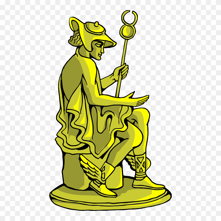 Statue Cartoon Black And White Computer Icons Silhouette - Golden Statue 13 Clipart