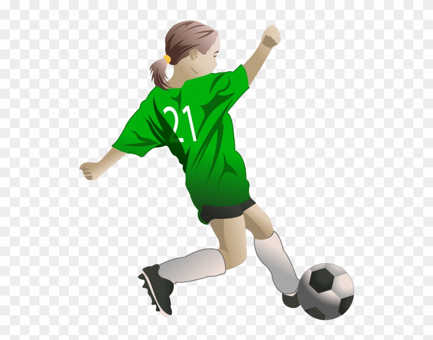 Soccer Players Cliparts - Female Soccer Clipart Png Transparent Png