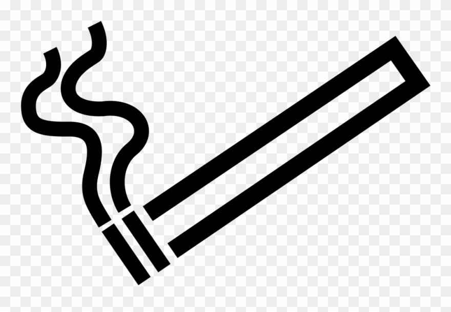 Clip Art Details - Black And White Cigarette Clipart - Png Download