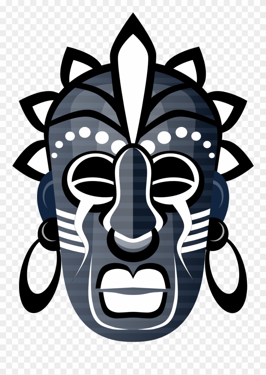 Abstract Tribal Mask 3 1969px 294 - African Tribal Masks Designs Clipart
