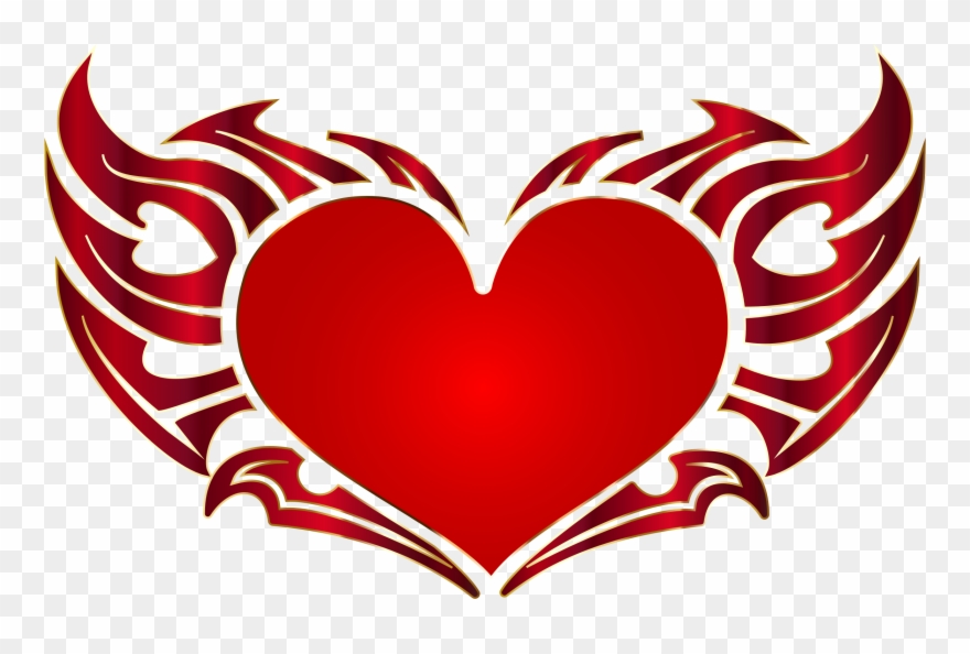 Big Image - Tribal Heart Clipart