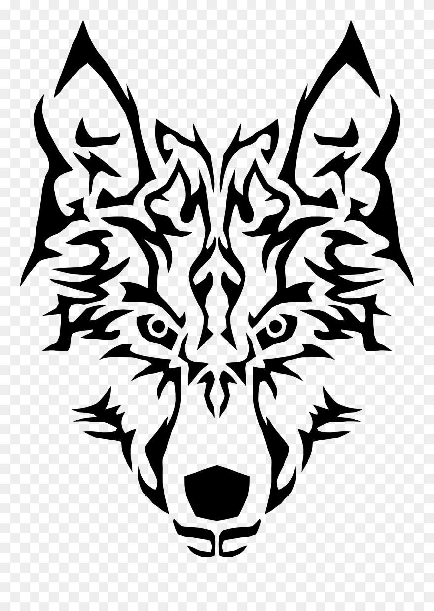 Arctic Wolf Dog Tribe Canidae Computer Icons - Wolf Tribal Png Clipart
