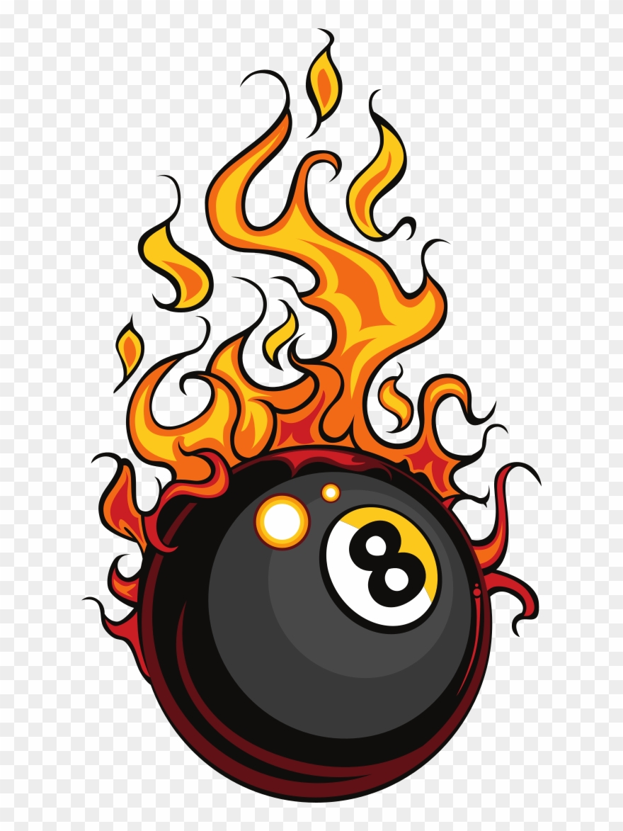 All Pro Billiards Pool Table Mover And Services - Flaming Volleyball Clipart