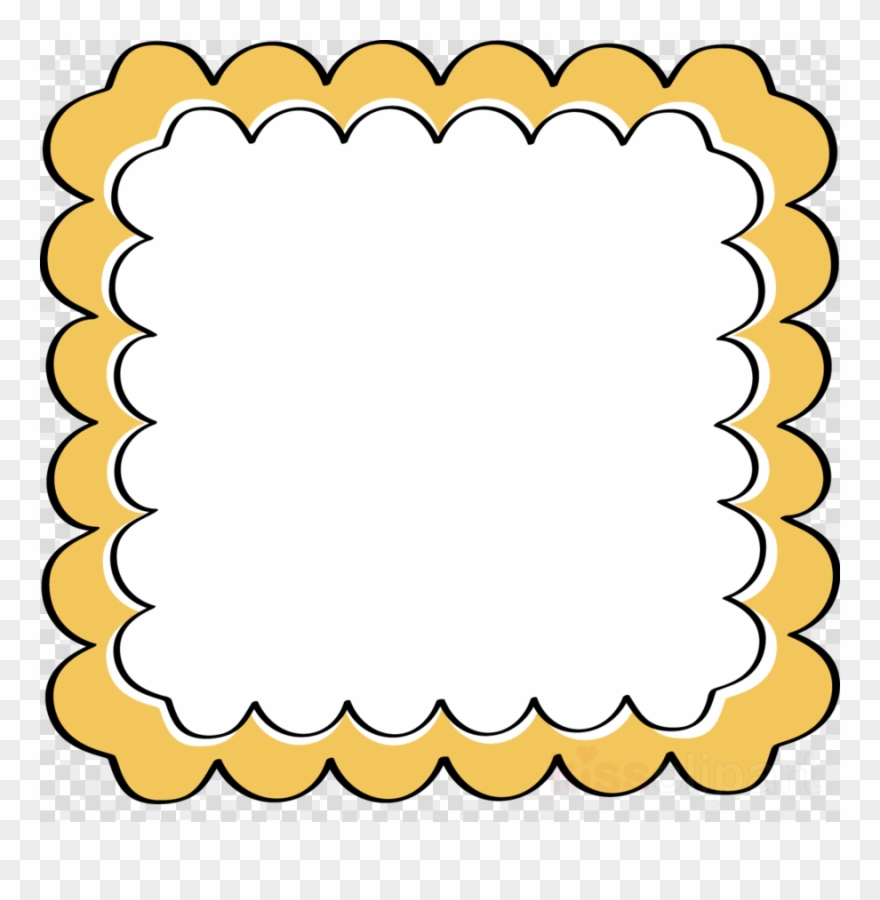 Border Clip Art Green Clipart Borders And Frames Clip - Yellow Scallop Border - Png Download