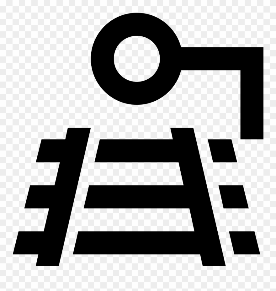 Stop Train Icon - Railway Signal Icon Clipart