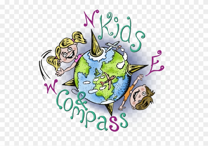 Kids And Compass - Córdoba Clipart