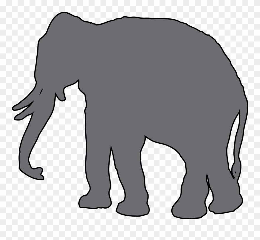 Safari1gray Clip Art Animal - African Bush Elephant - Png Download