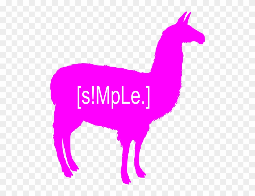 Llama Alpaca Silhouette Clip Art - Silhouette Lama - Png Download