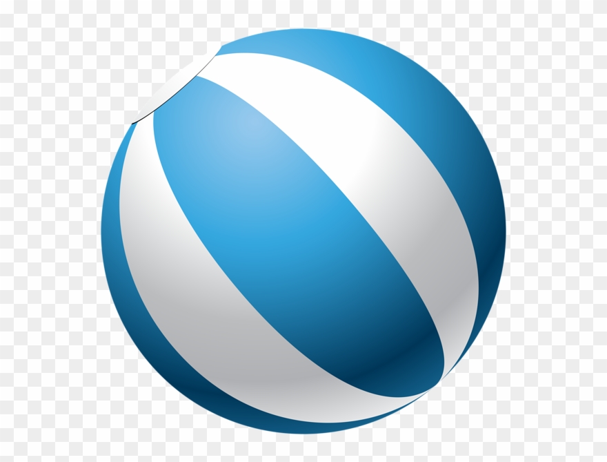 Blue Beach Ball Transparent Clip Art Image Blue Beach, - Bola Azul Png