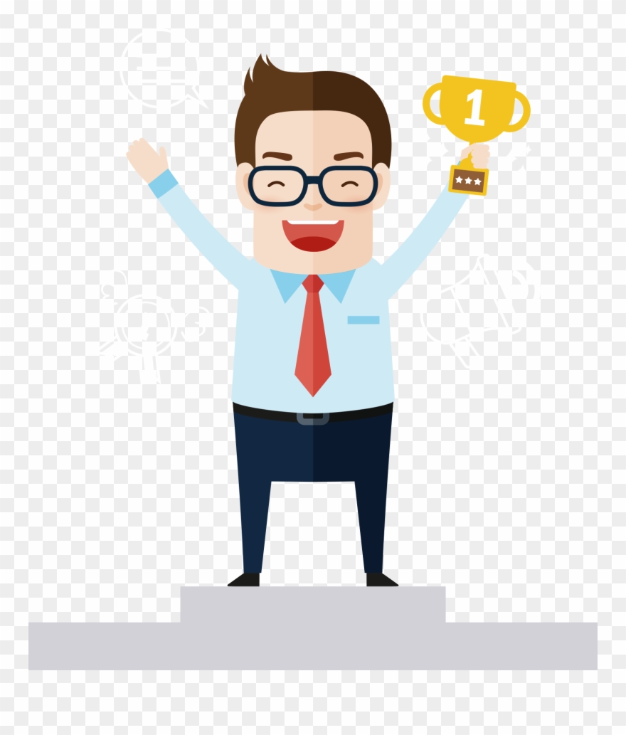 Professional Clipart Success - Successful Person Clipart - Png Download