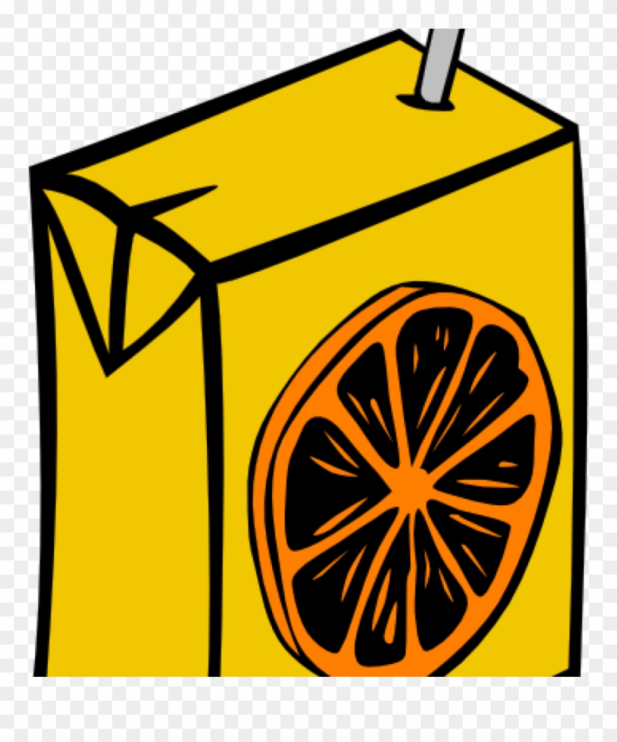 Juice Box Clip Art Orange Juice Box Clip Art Free Vector - Juice Box Clipart Png Transparent Png