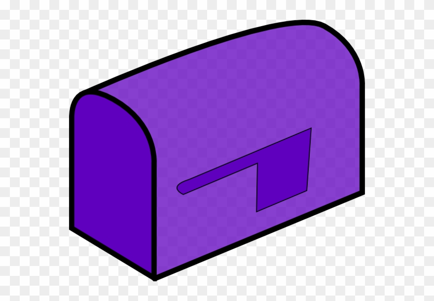 Purple Mailbox Clip Art - Purple Mailbox Clipart - Png Download