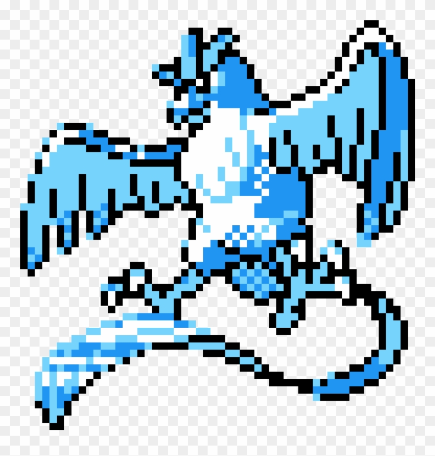 Picture Freeuse Download Pixilart By Cutecreeper - Pixel Art Grid Pokemon Articuno Clipart