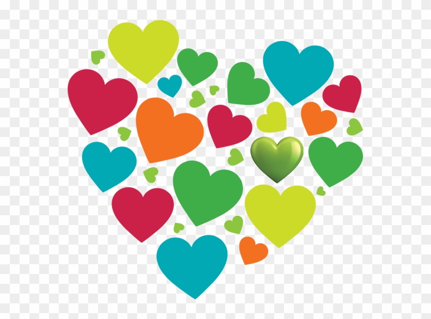 Diversity And Inclusion - Coloured Heart Images Png Clipart
