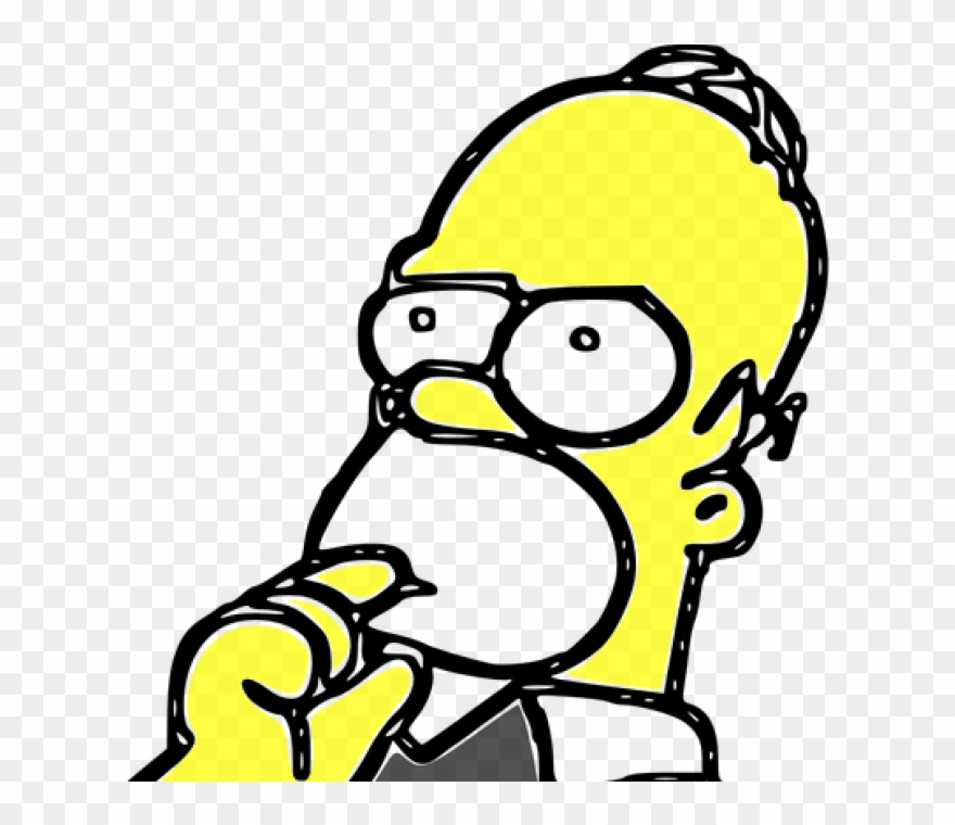 Homer Simpson Gets Inducted Into The Baseball Hall - Cartoon Character Picture Thinking Clipart