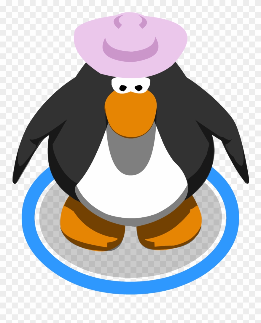 Pink Cowgirl Hat In-game - Club Penguin Hat Dance Clipart