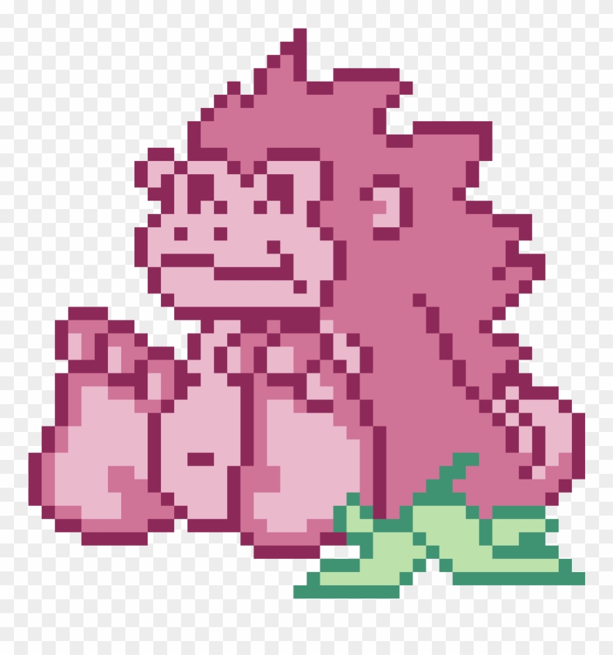 Pink Gorilla Pixel Stickers - Pixel Art Clipart