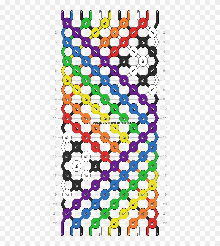 Normal Pattern - 8 String Bracelet Pattern Clipart