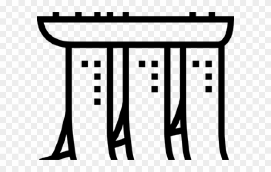 Marina Bay Sands Clipart Black And White - Marina Bay Sands Clipart - Png Download
