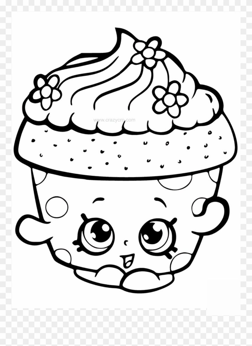 Cupcake Petal Shopkin Coloring Page - Shopkins Cupcake Coloring Page Clipart
