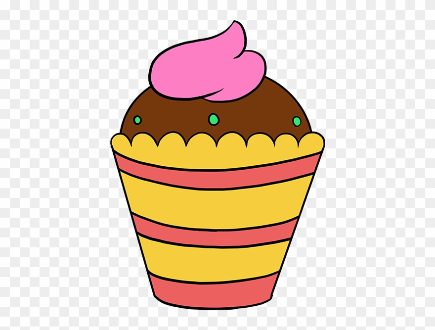 How To Draw A Cupcake How To Draw A Cupcake Really - Draw Cupcake Clipart