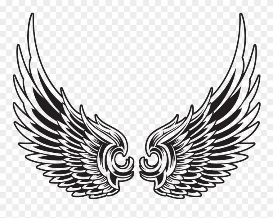 Original Art, Tattoo Designs, Tattos, Originals, Wings, - Winged Skull Vector Png Clipart