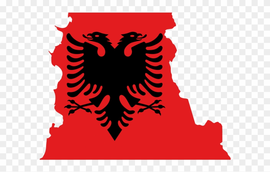 Albania Flag Clipart Big - Albanian Flag - Png Download