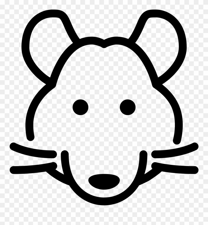 This Is An Icon Depicting The Year Of The Rat - Rat Head Png Clipart