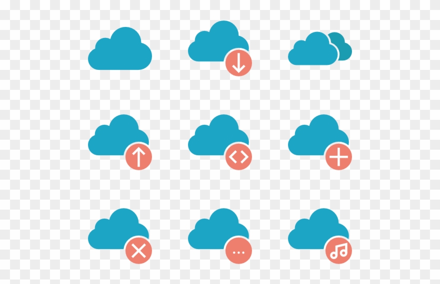 Cloud Computing Icon Set - Icons Cloud Computing Png Clipart