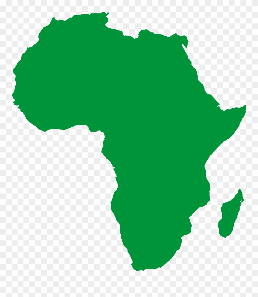 4 Clipart - Black African Map Png Transparent Png