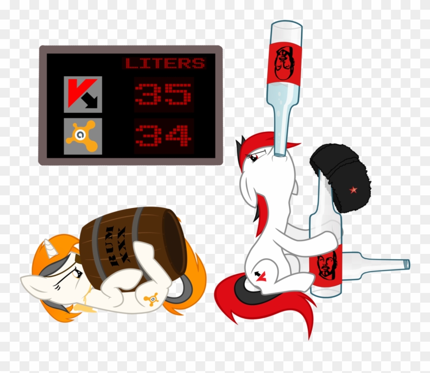 Anti Virus, Artist Needed, Avast, Barrel, Bottle, Drinking - Cartoon Clipart