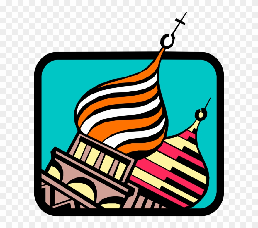 Vector Illustration Of St Basil's Orthodox Christian - St. Basil's Cathedral Clipart